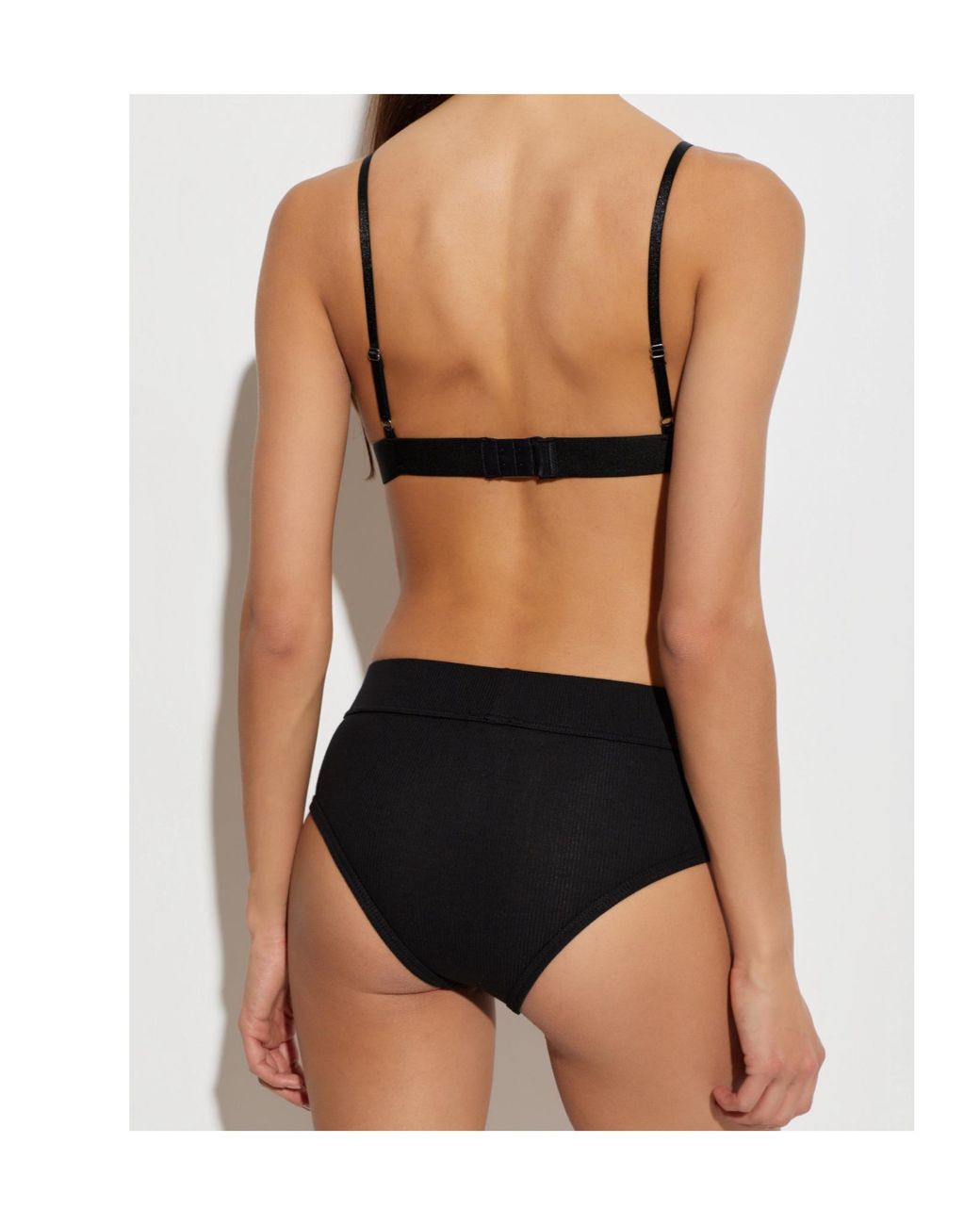 Palm Angels Black Logo Bra