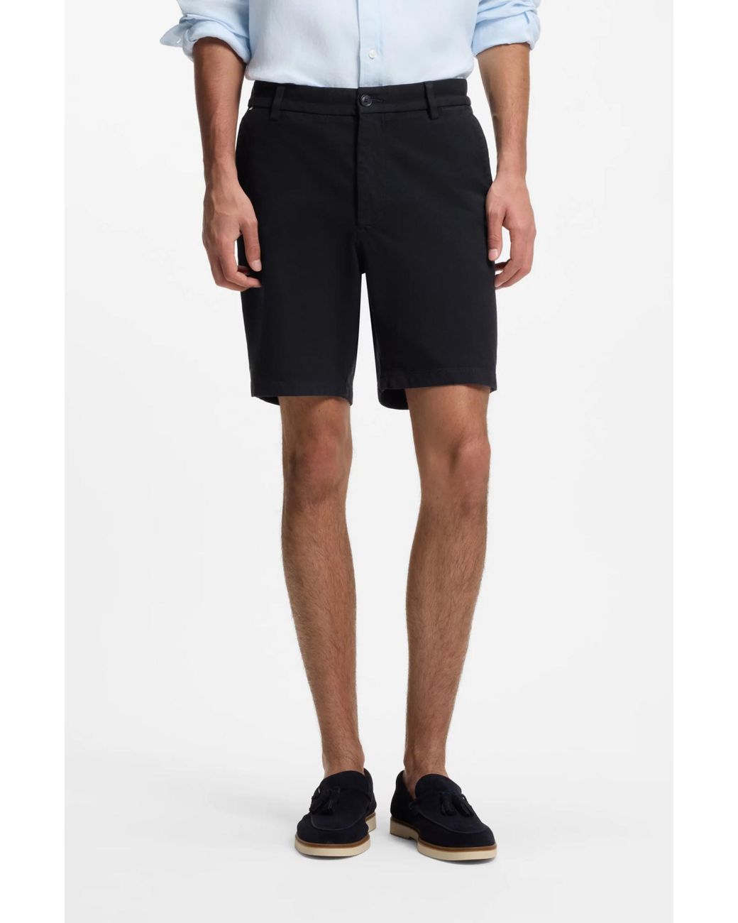 Boss Blue Kane Logo-Detail Chino Shorts for men