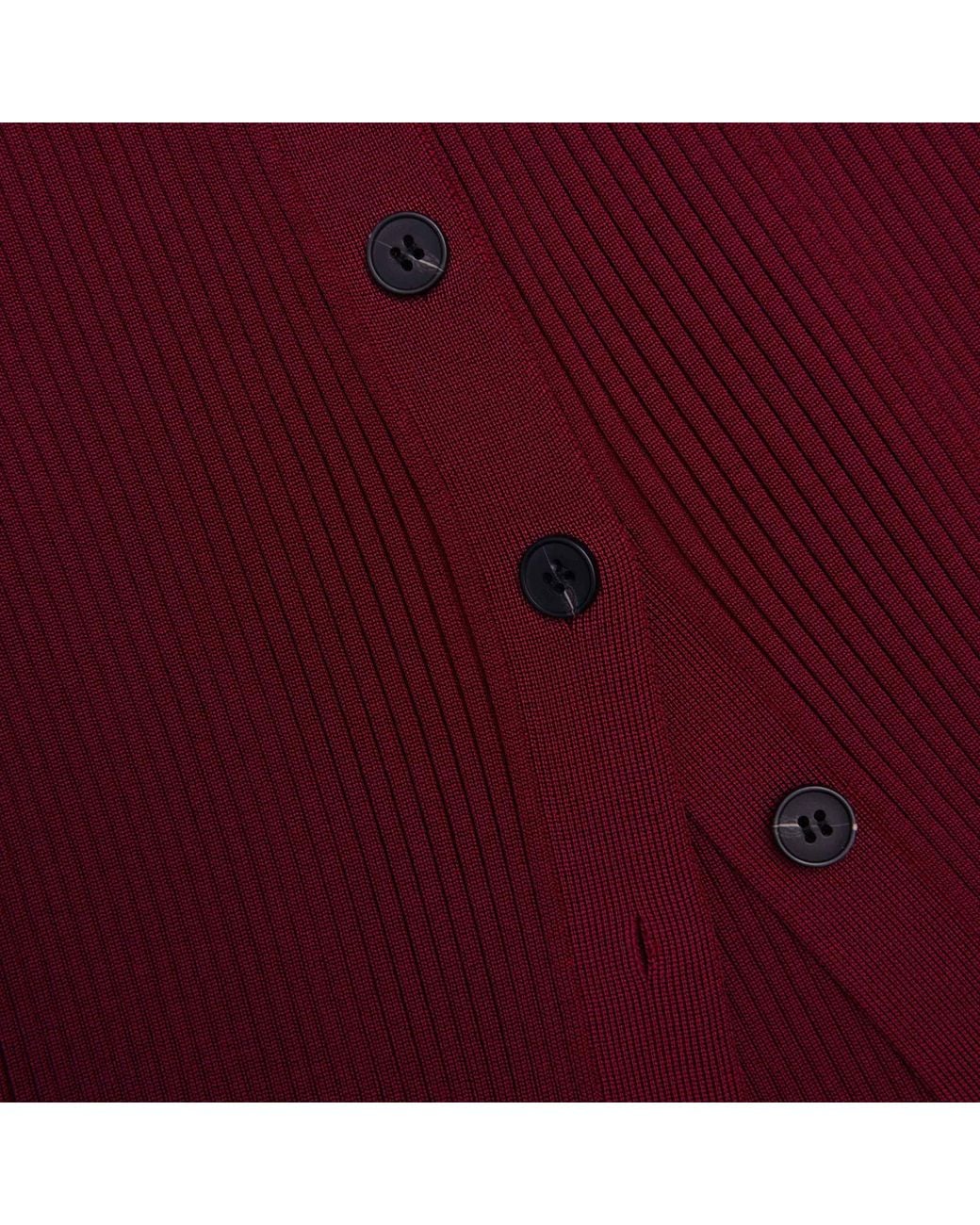 Self-Portrait Red Cut-Out Detailed Knitted Midi Dress