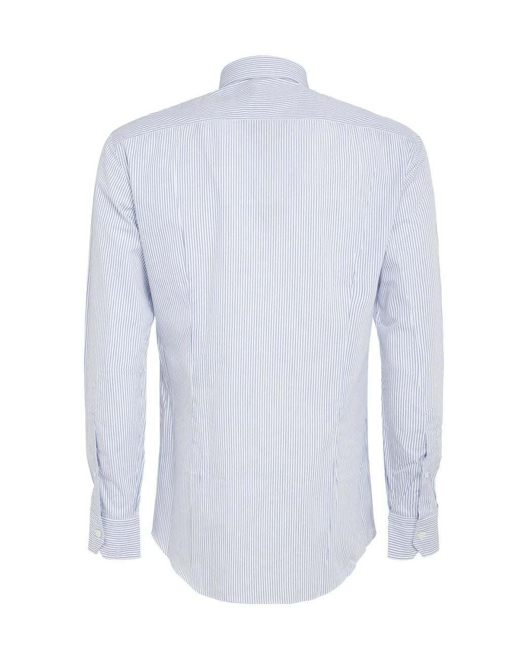 Salvatore Piccolo White Striped Long-Sleeved Shirt for men