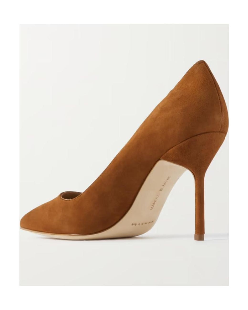 Manolo Blahnik Brown Pointed High Heel Pumps