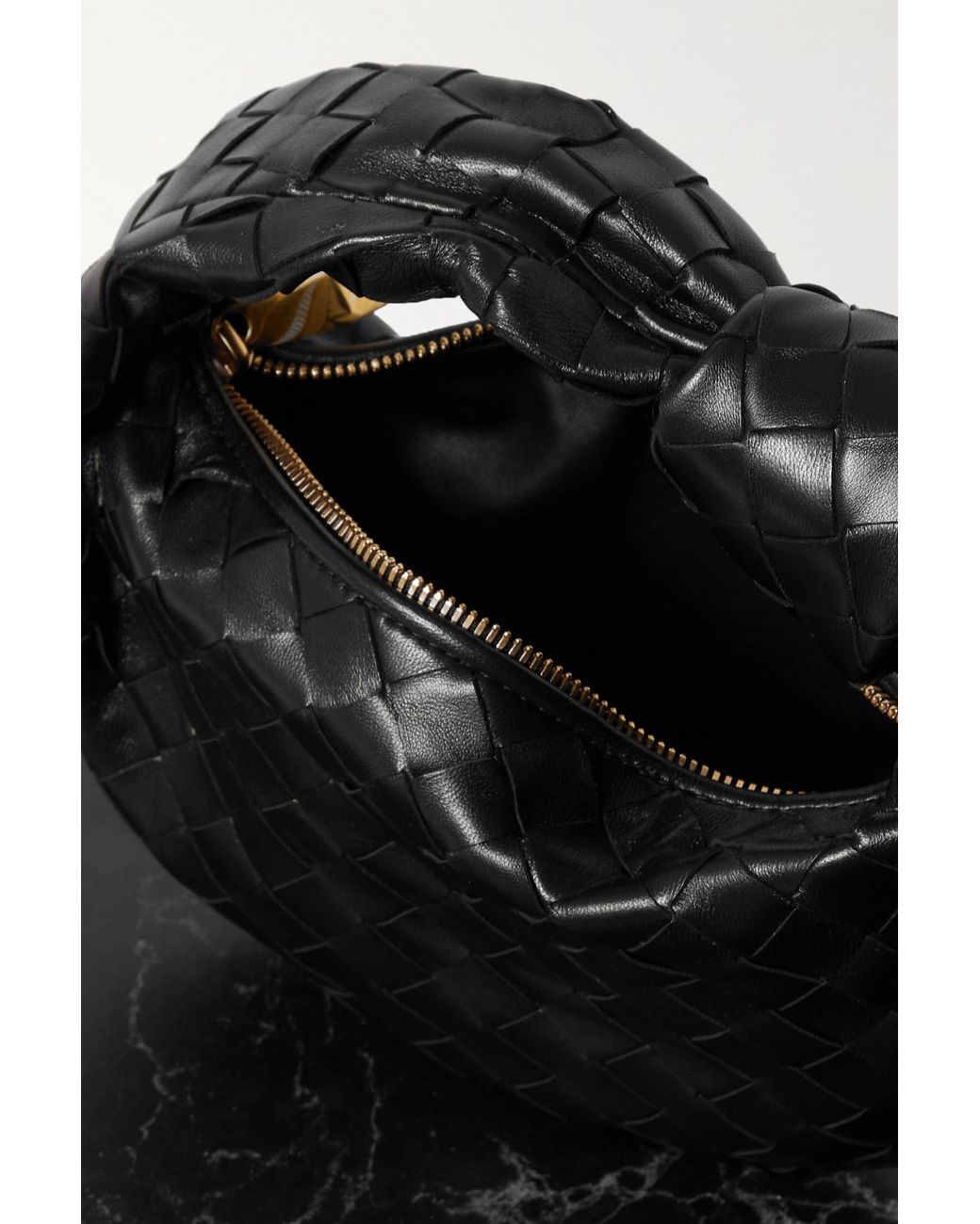 Bottega Veneta Black Jodie Mini Tote Bag