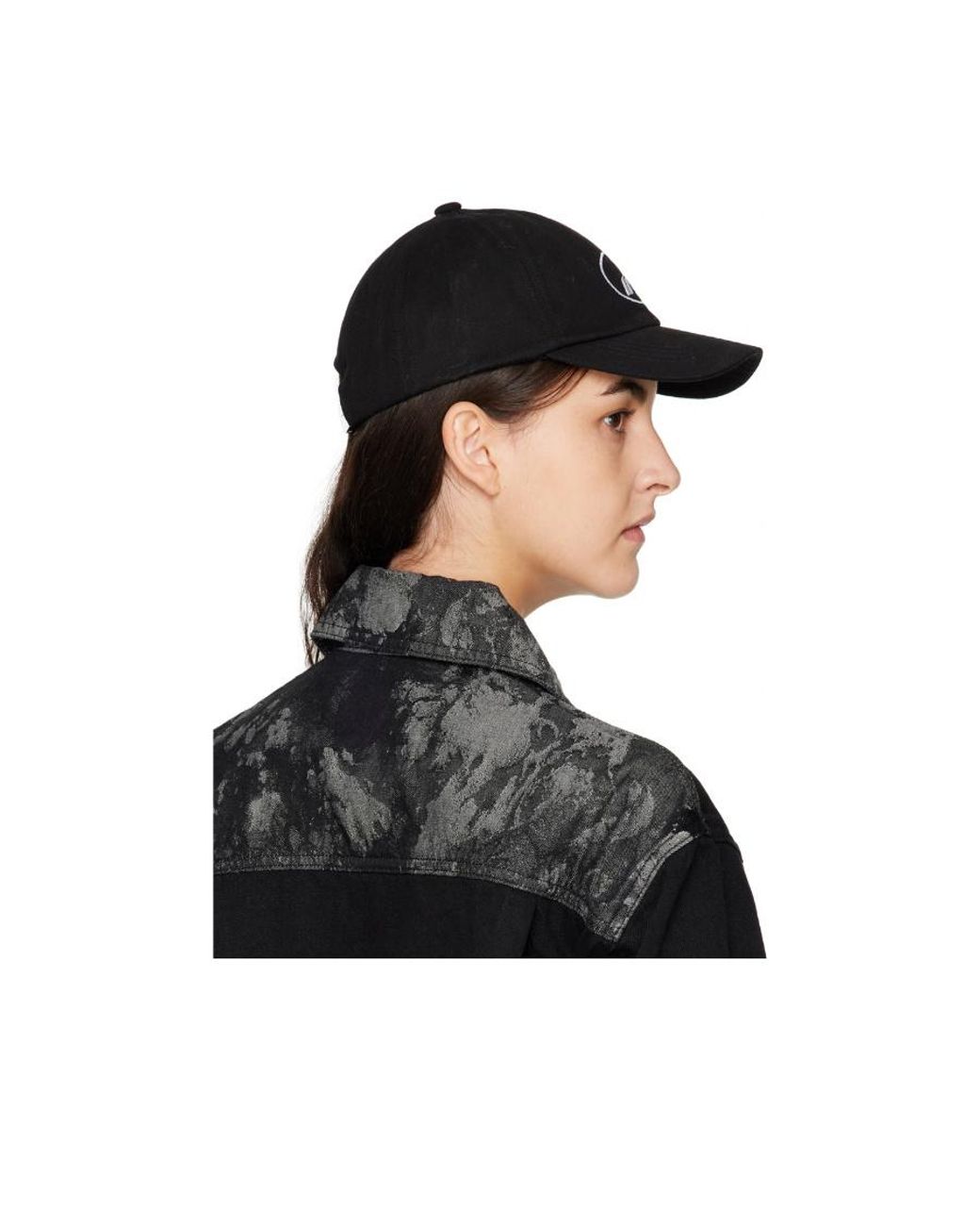 we11done Black Logo-Embroidered Cotton Cap for men