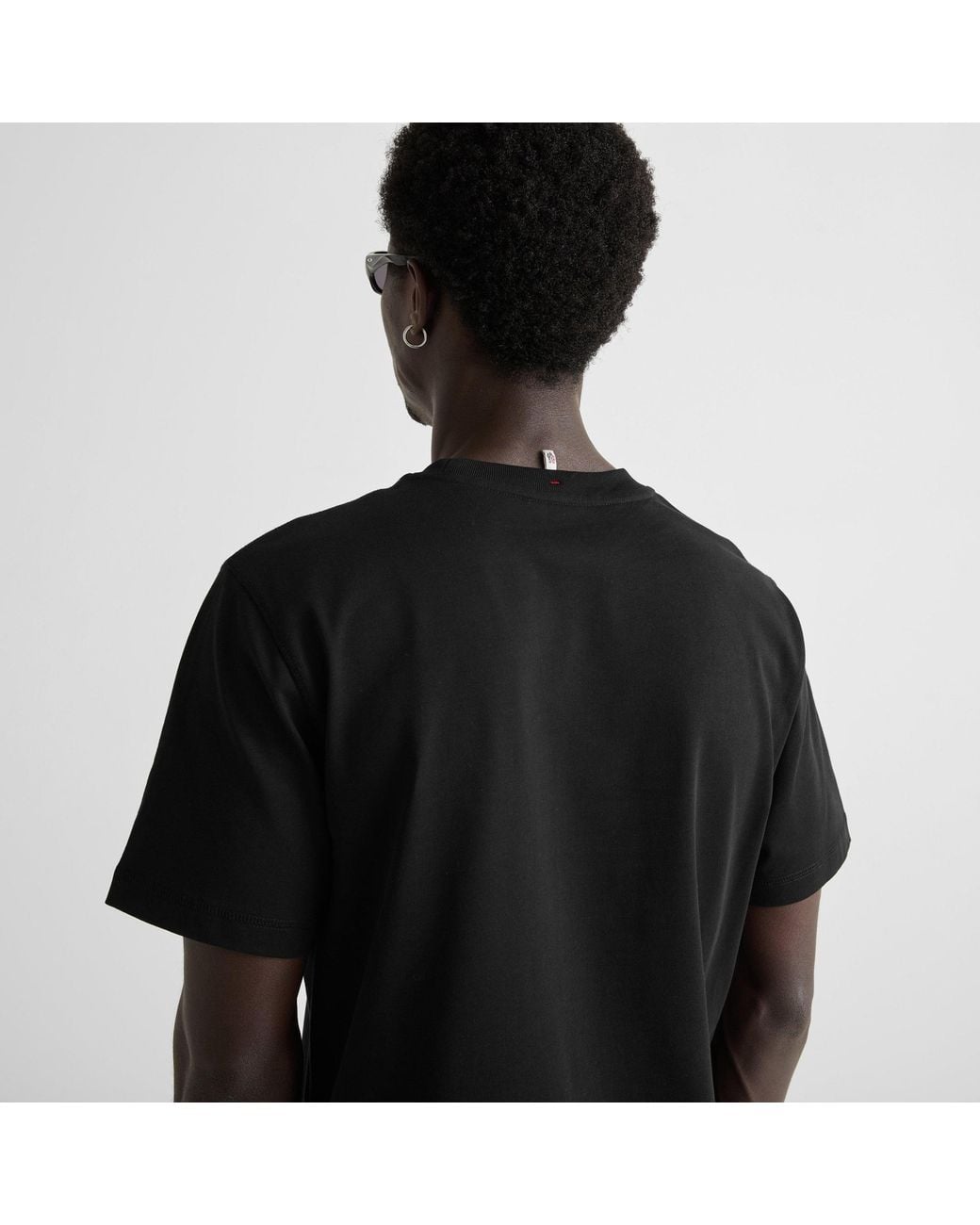 Moncler Black Simple T-Shirt for men