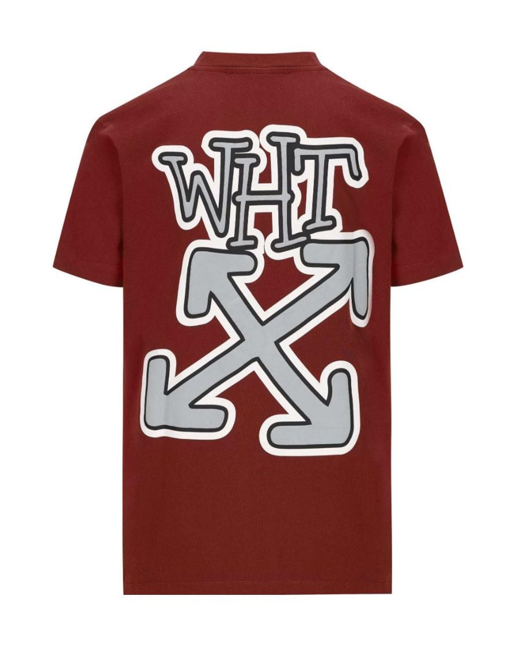 Off-White c/o Virgil Abloh Red Logo Print Short-Sleeve T-Shirt for men