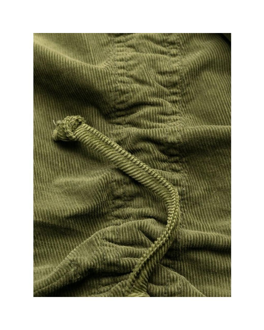 DSquared² Green Gathered-Detail Corduroy Trousers