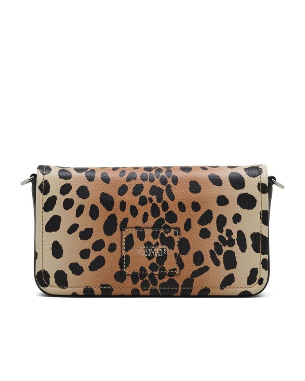 Marc Jacobs Black The Cheetah Chain Leopard Printed Mini Shoulder Bag