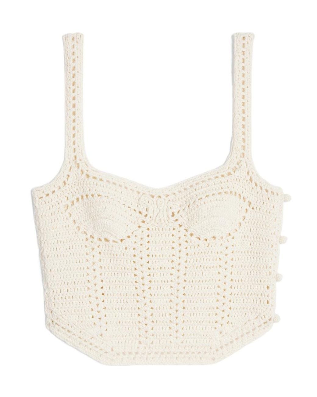 Céline White Bustier Tank Top