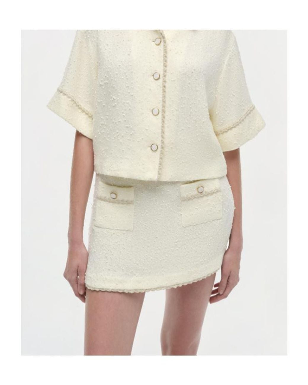 Jonathan Simkhai Natural Leighton Mini Skirt