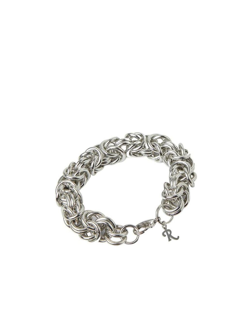 Raf Simons White Cluster Chain Bracelet for men