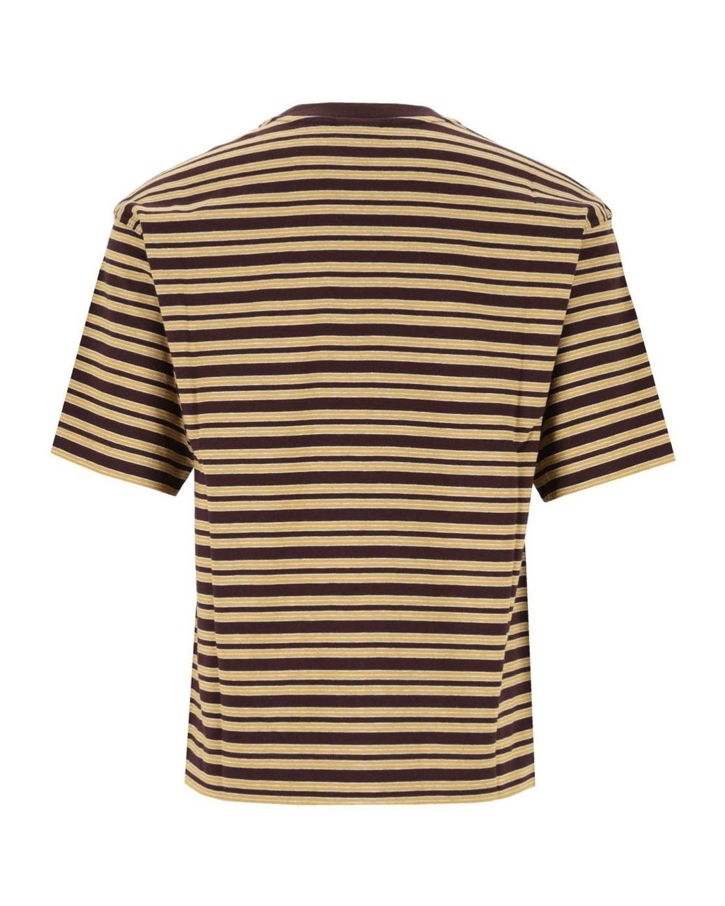 Dries Van Noten White Striped Cotton Jersey T-Shirt for men