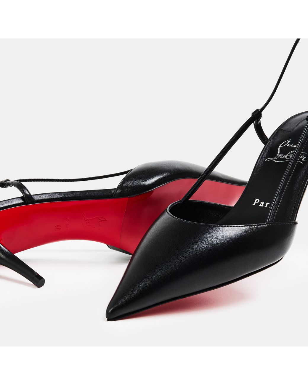 Christian Louboutin Black Miss Z Slingback 60Mm Pumps