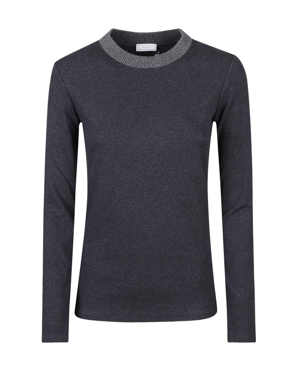 Peserico Blue Long-Sleeved Crewneck Jumper