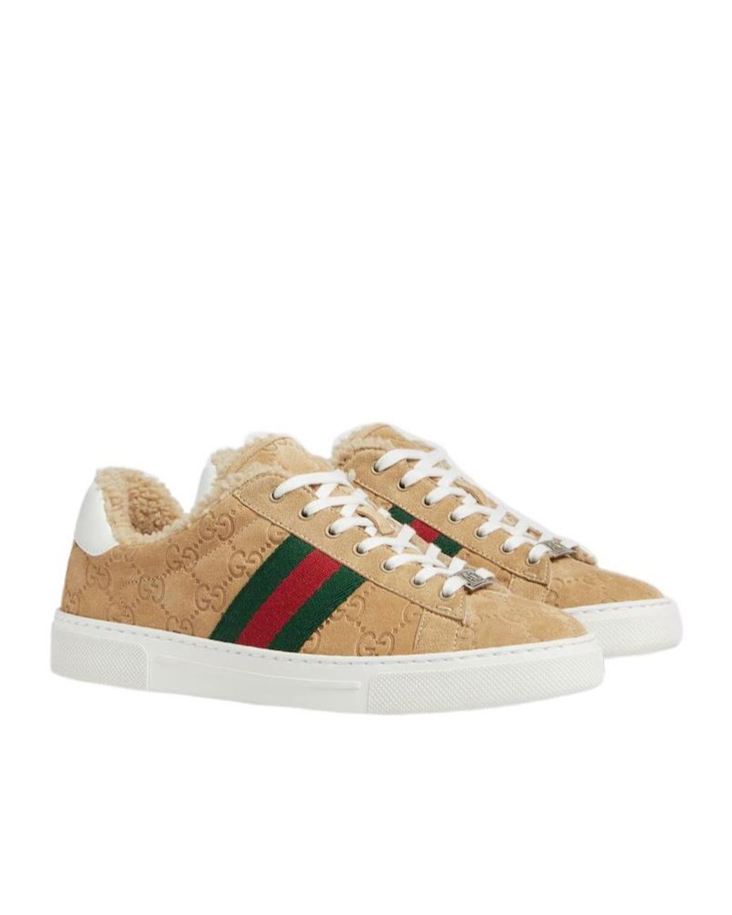 Gucci Multicolor Web Detailed Low-Top Sneakers