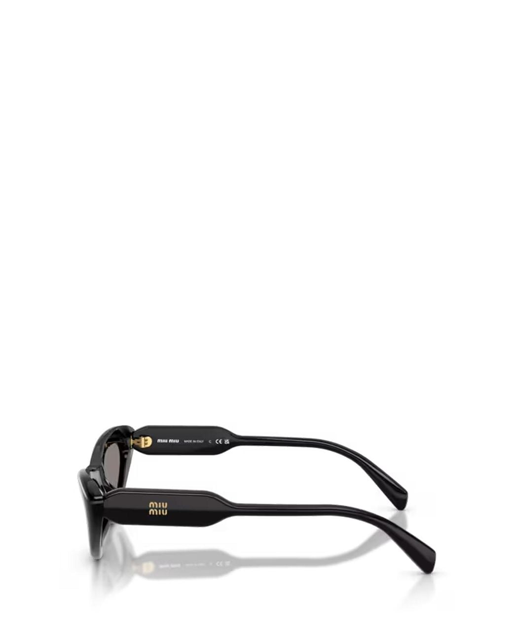 Miu Miu White Eyewear Cat Eye Frame Sunglasses for men