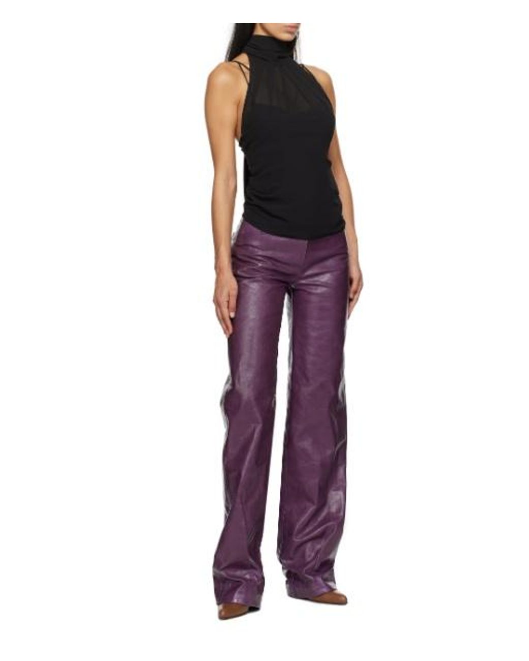 16Arlington Purple Vante Leather Pants