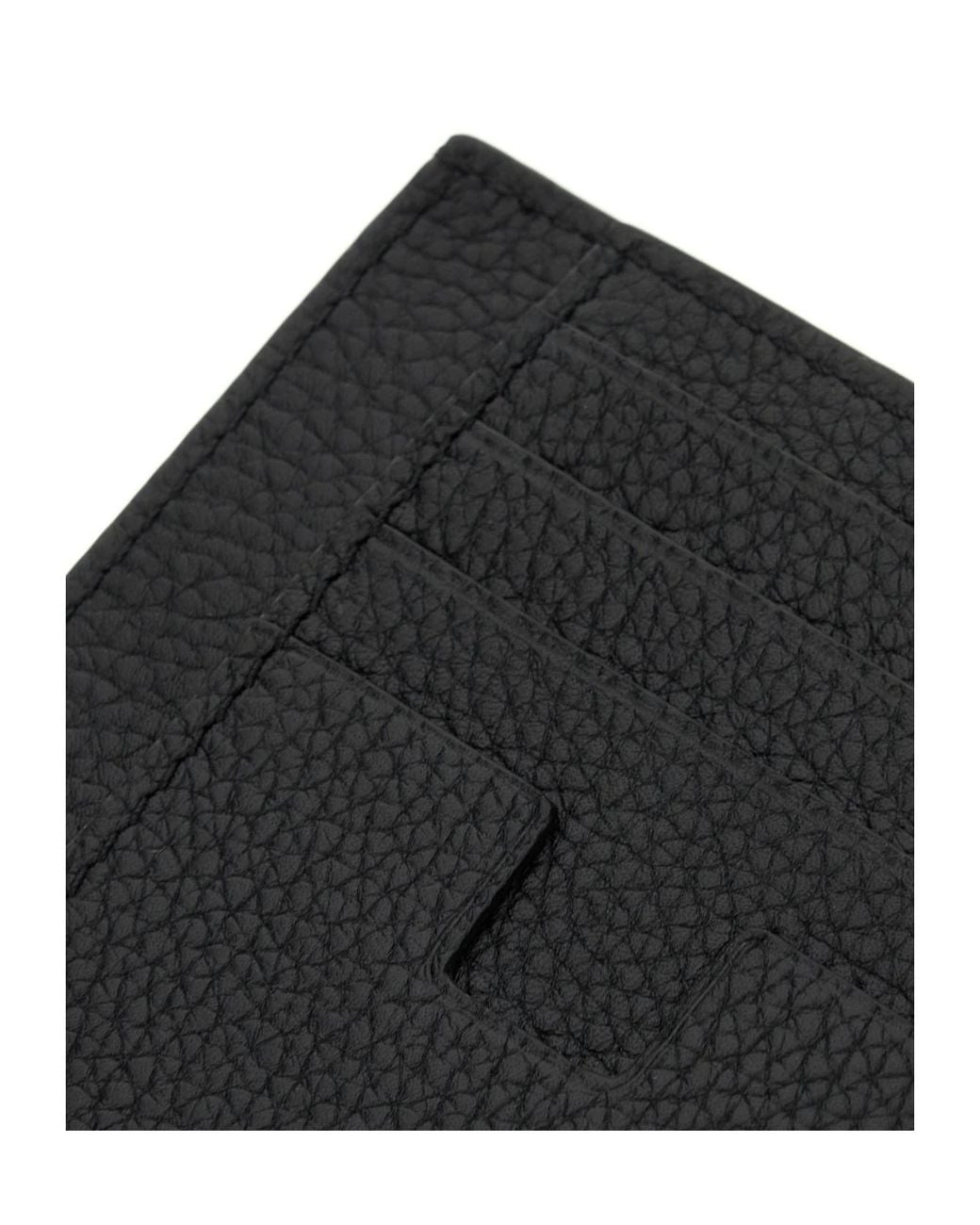 Tom Ford Black Logo Embossed Card Holder for men