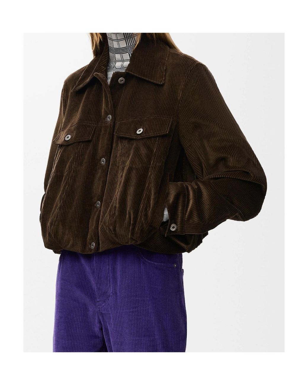 Loewe Brown Cropped Corduroy Jacket