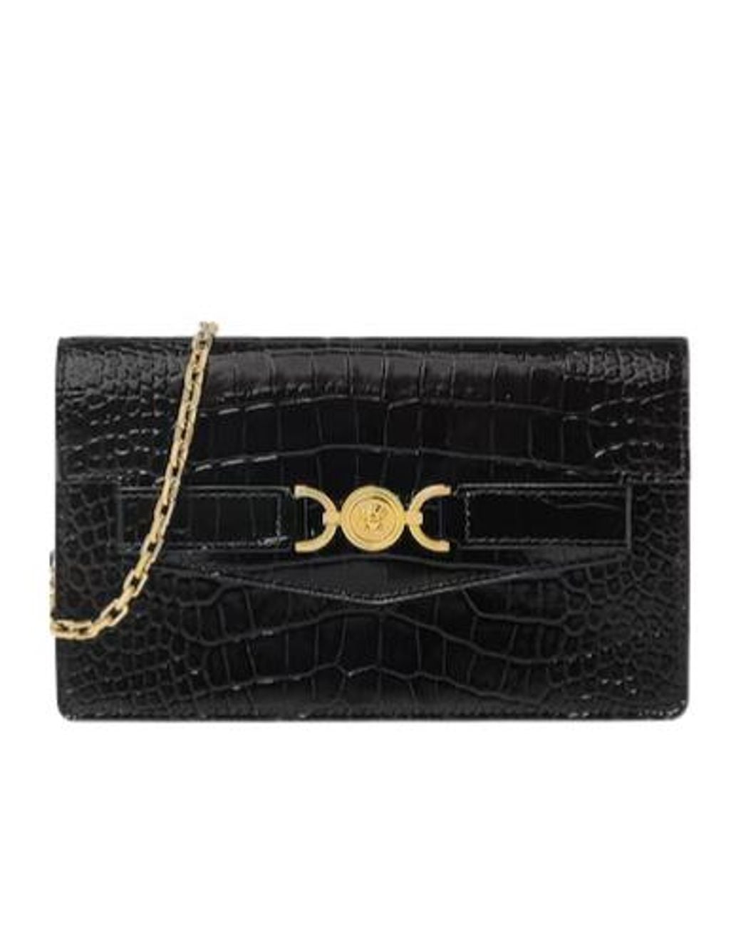 Versace Black Medusa '95 Chain-Linked Clutch Bag