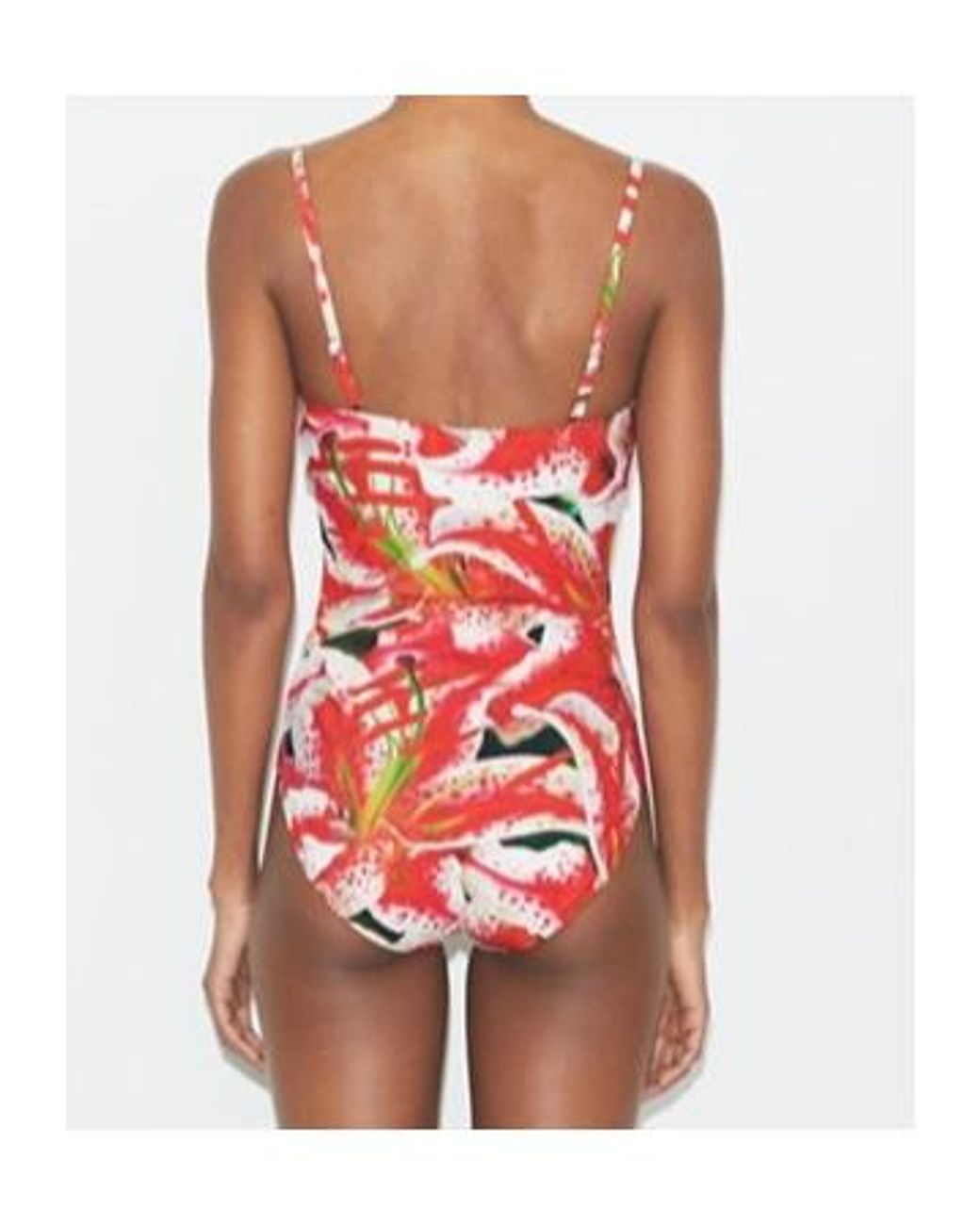 Tory Burch Red Floral-Print Swimsuit