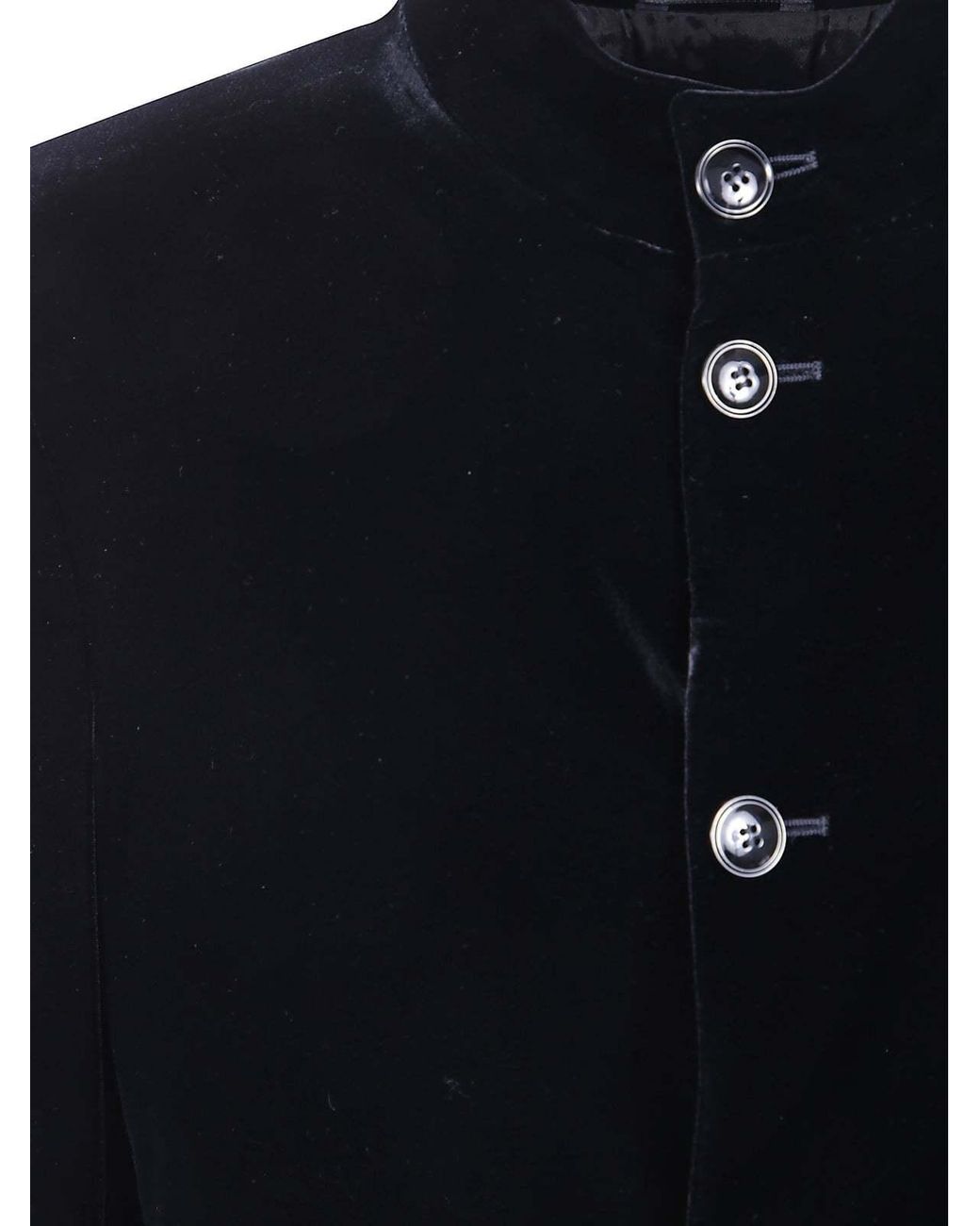 Giorgio Armani Blue Single-Breasted Mandarin Blazer for men