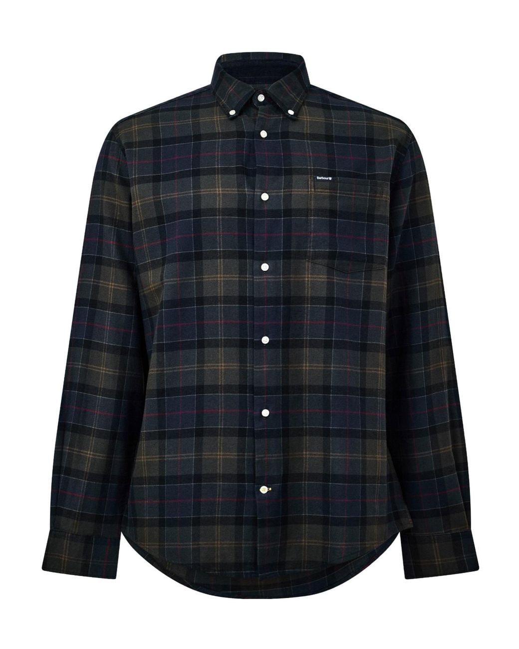Barbour Blue Buttondown Plaid Long Sleeve Shirt for men