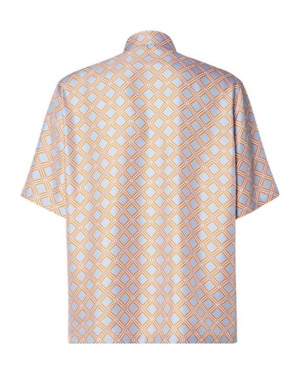 Fendi Pink Printed Short Sleeved Shirt for men