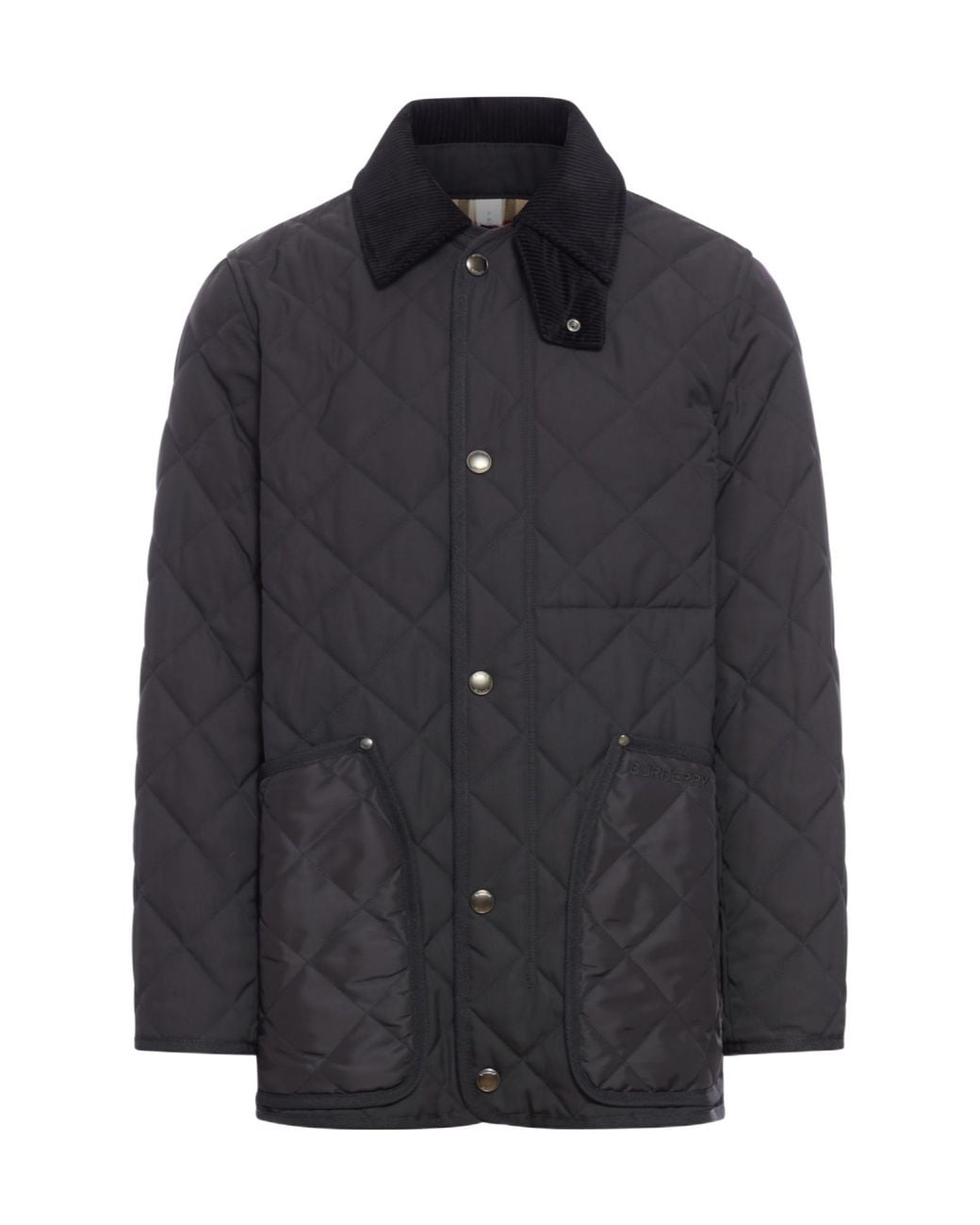 Burberry Black Long Sleeved Quilted Jacket for men