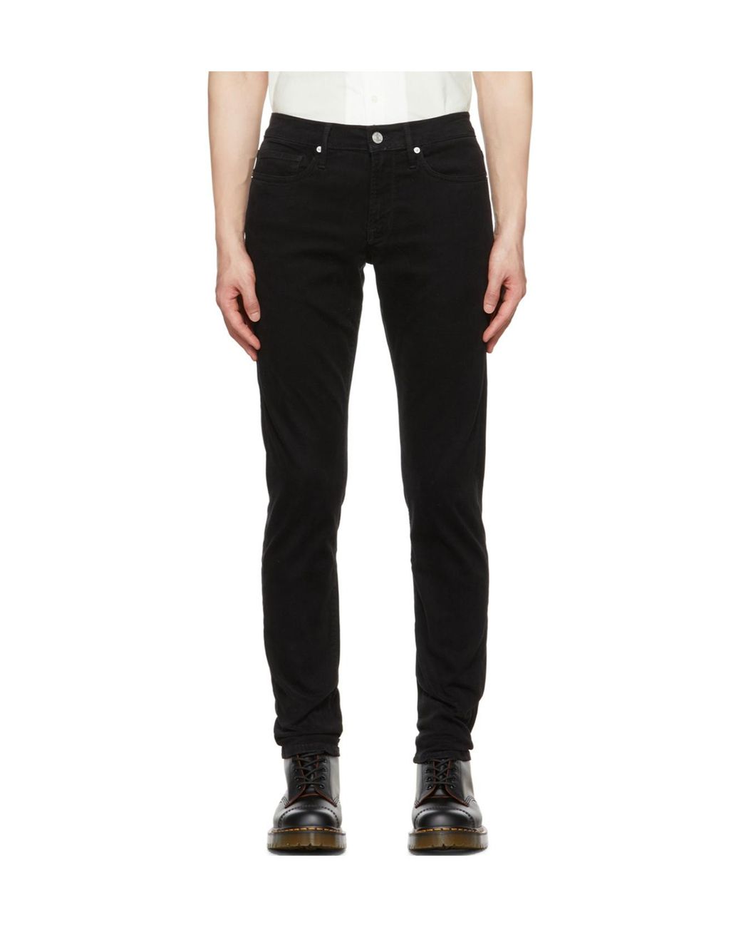 FRAME Black L'Homme Slim Brushed Twill Jeans for men