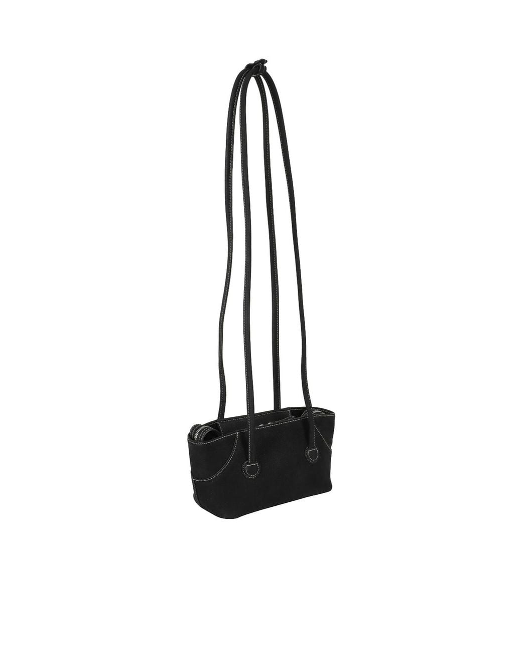 MARGE SHERWOOD White Rectangular Crossbody Bag With Double Handles