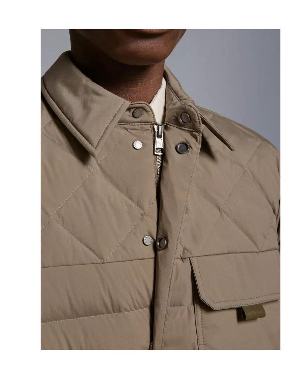 Moncler Green Iseran Down Shacket for men