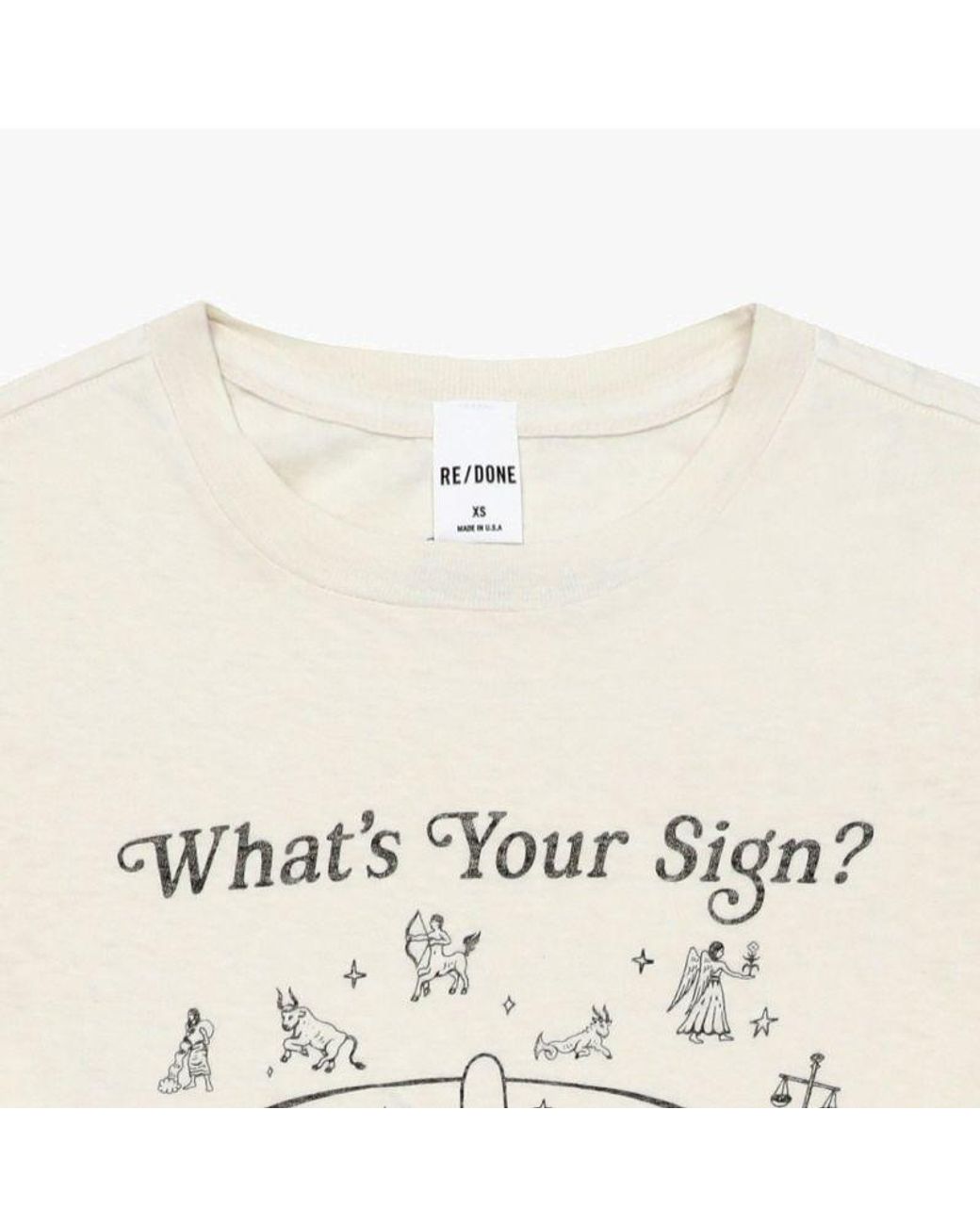 Re/done White Printed T-Shirt