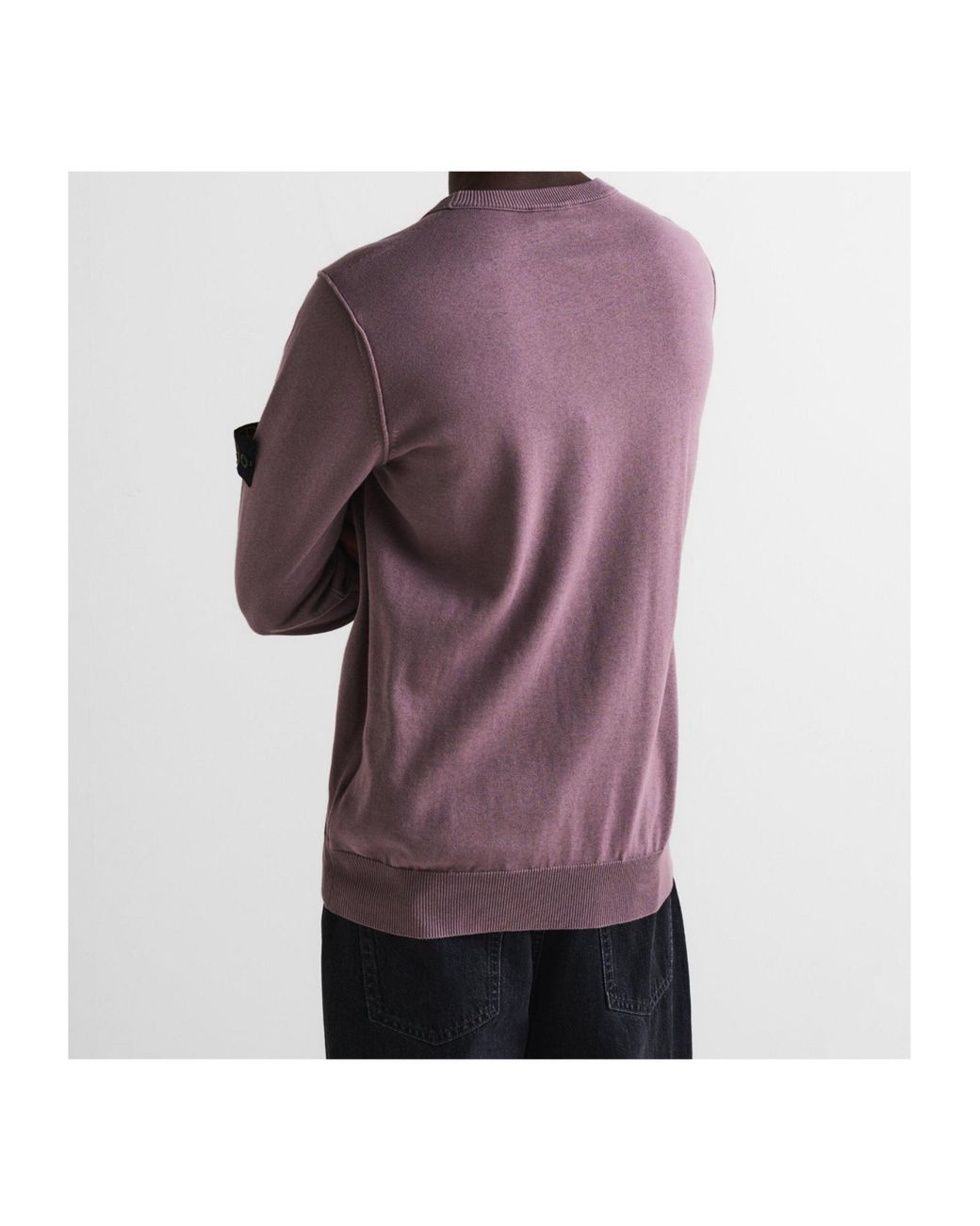 Stone Island Purple Crew Neck Sweatshirt for men