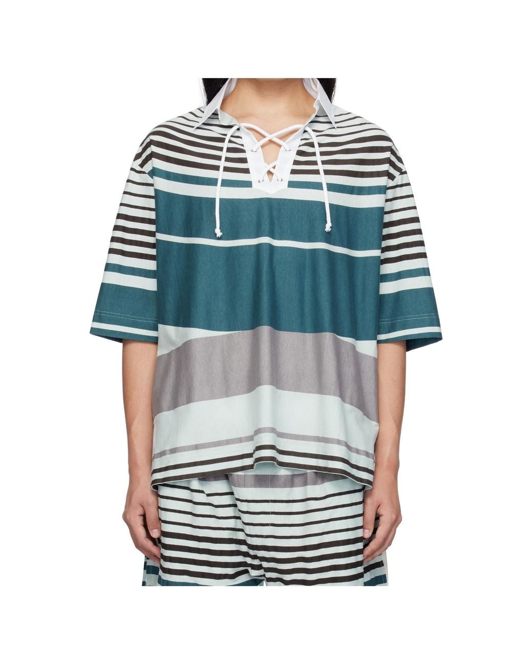 Craig Green Blue Wave Polo Shirt for men