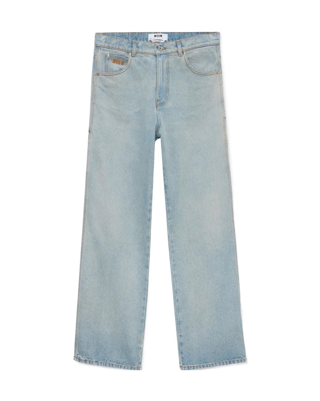 MSGM Blue Relaxed Carpenter Jeans for men