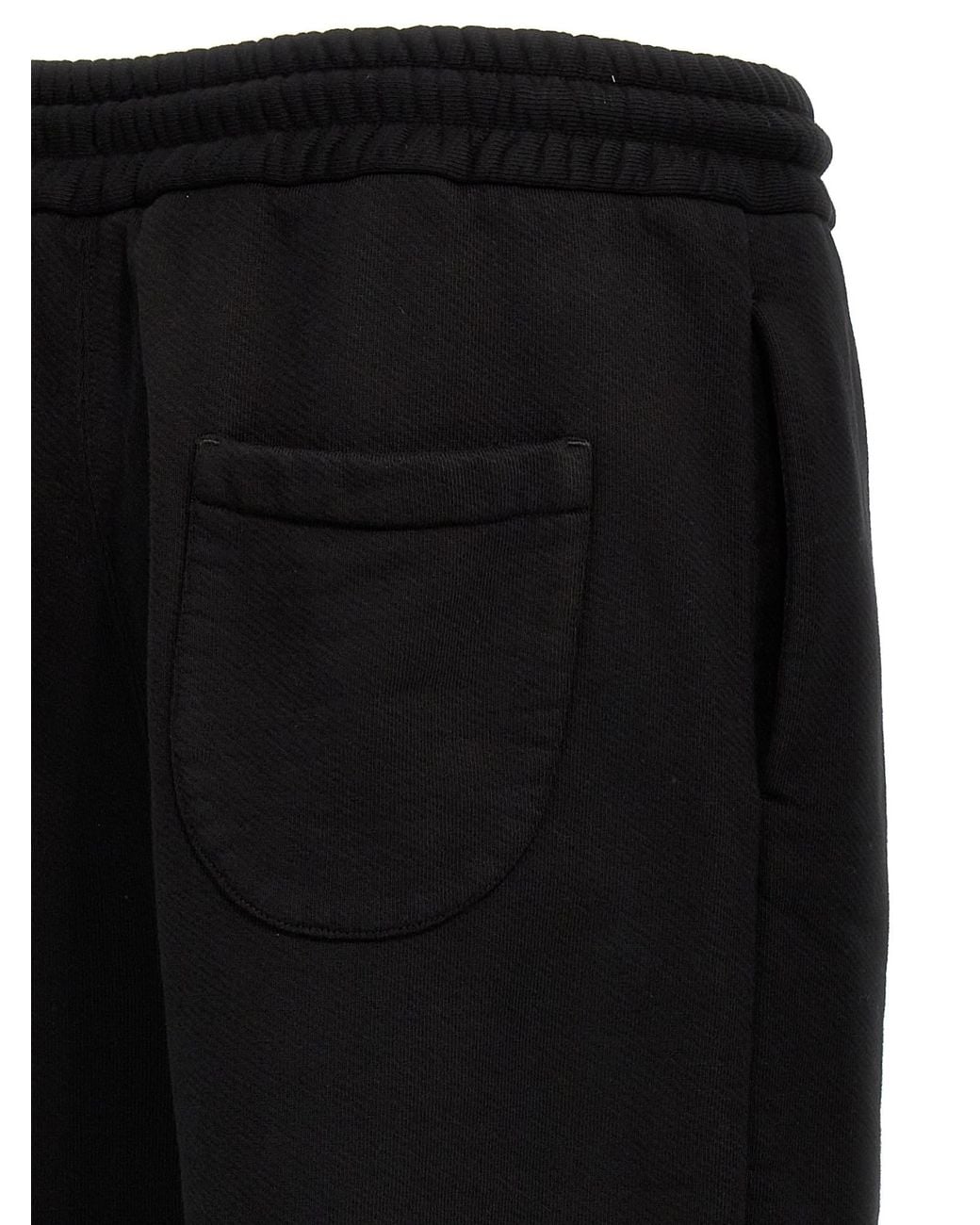 Off-White c/o Virgil Abloh Black Drawstring Straight Leg Trousers for men