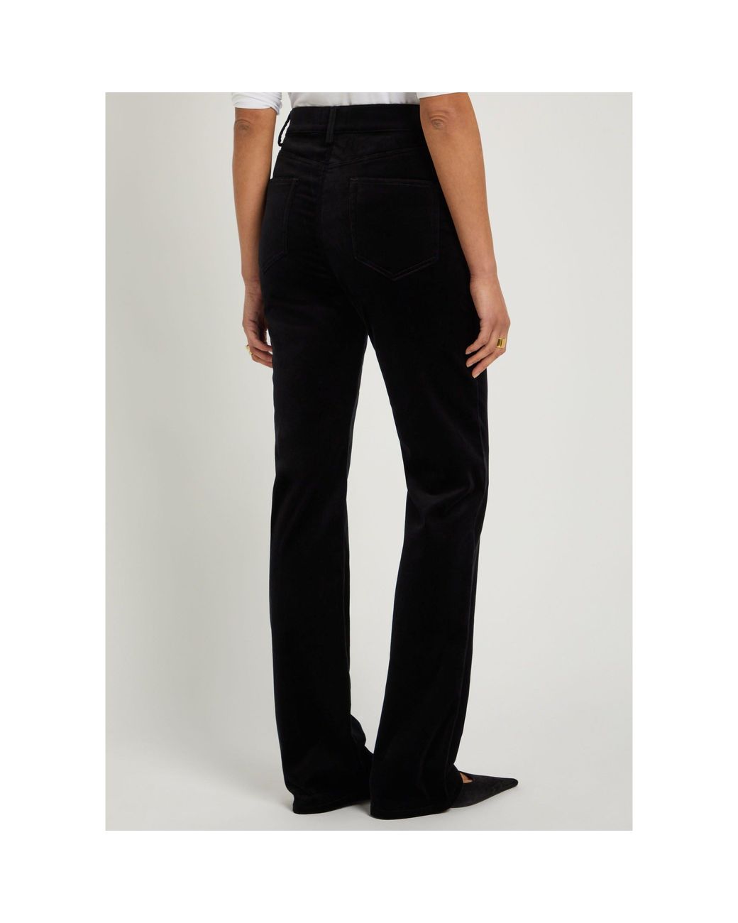Nili Lotan Black Five-Pocket Casual Trousers