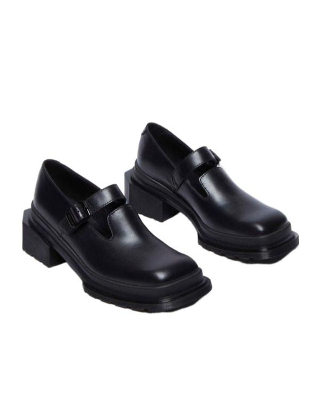 Dr. Martens Black Square-Toe Mary Jane Shoes
