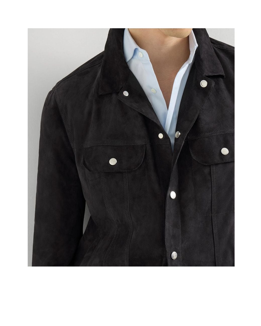 Brunello Cucinelli Black Long Sleeve Buttoned Jacket for men