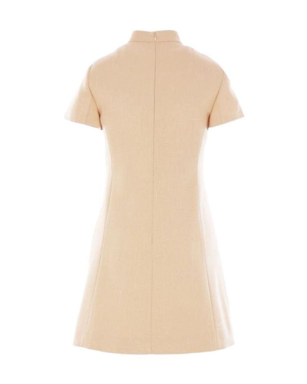 Valentino Natural Tassel Detailed Short-Sleeved Mini Dress
