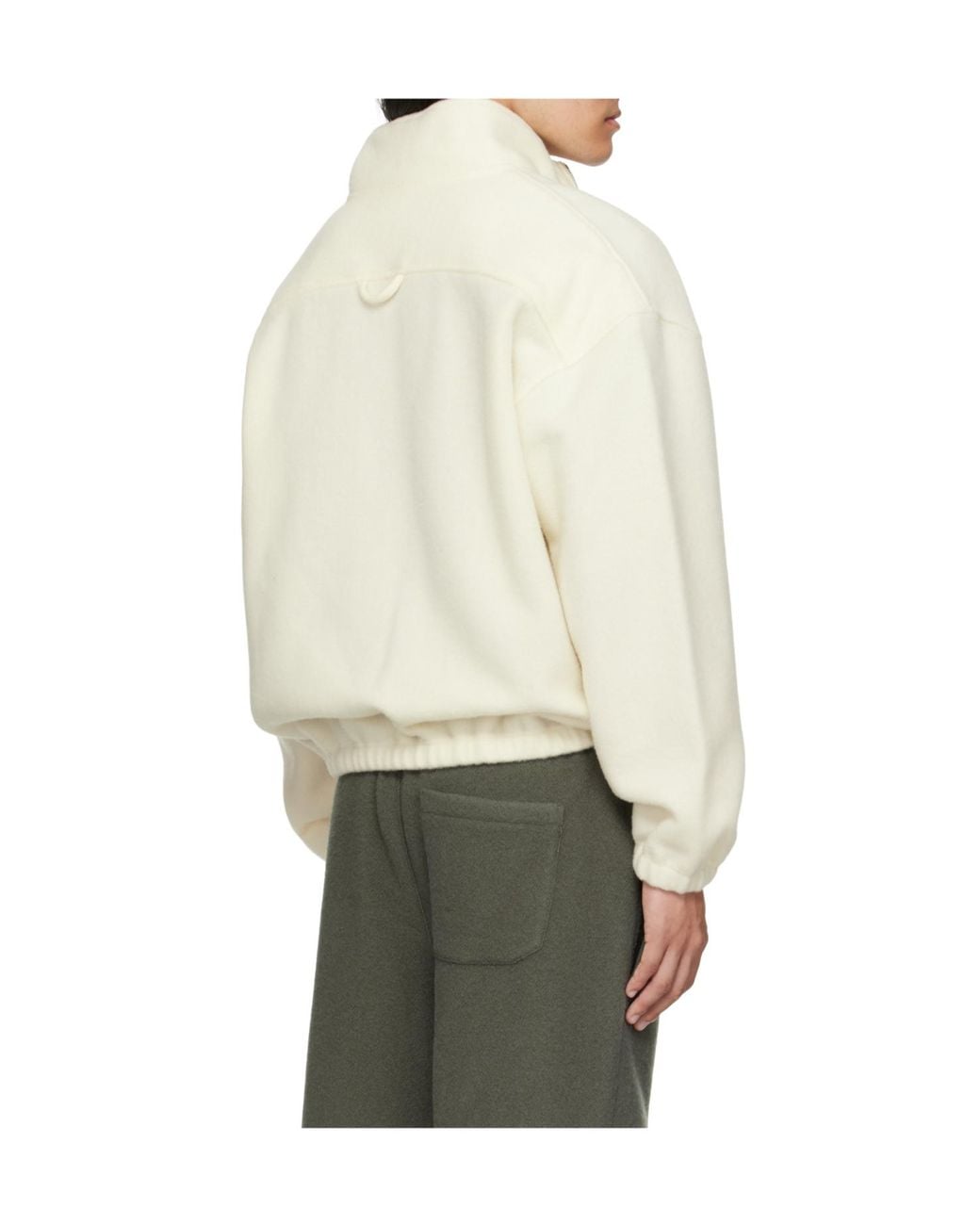 Rier Natural Half-Zip Fleece Sweatshirt for men