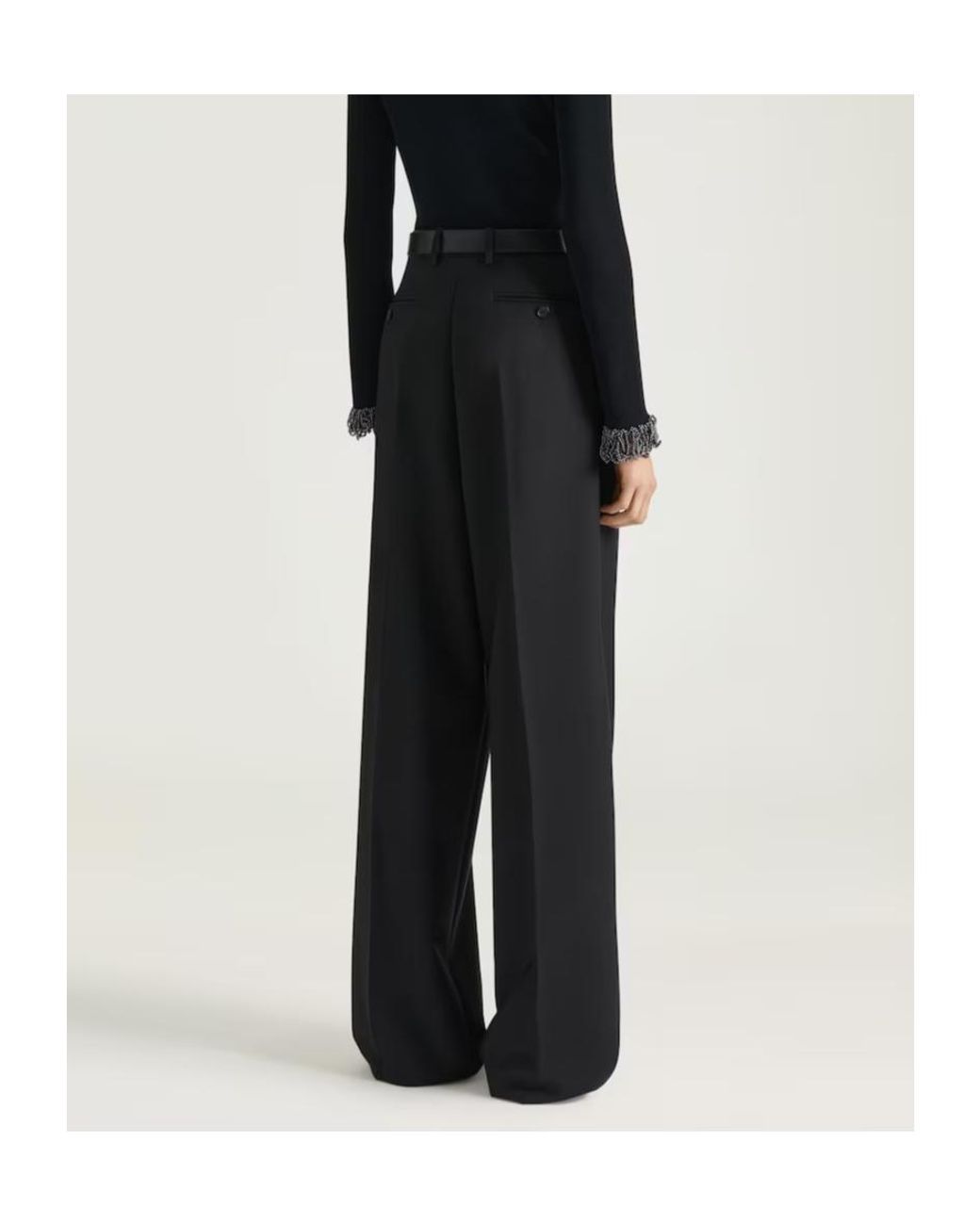 Givenchy Black Double Pleated Pants
