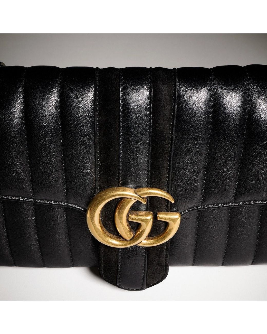 Gucci Black Jetset Gg Marmont Medium Shoulder Bag