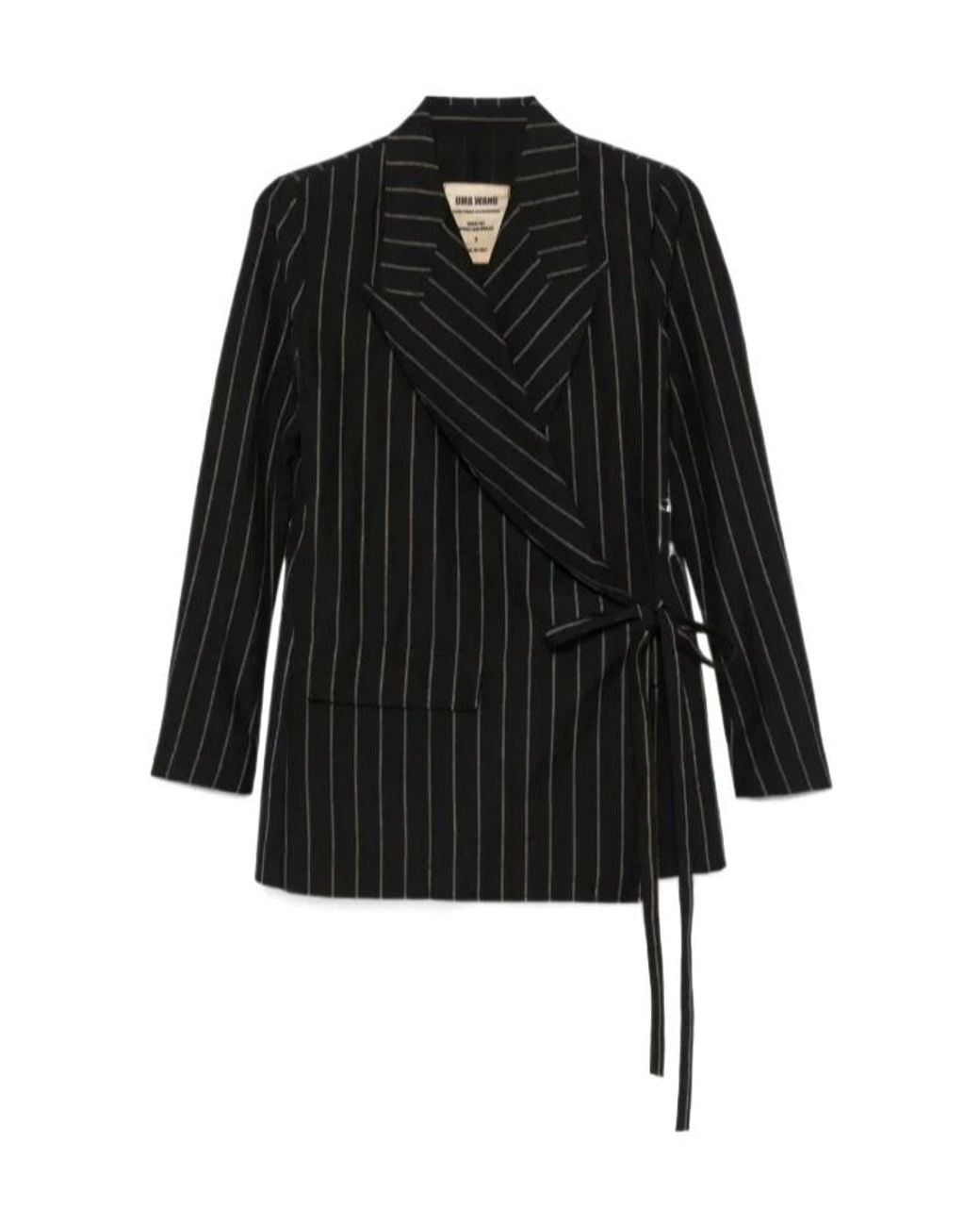 Uma Wang Black Striped Suit Jacket