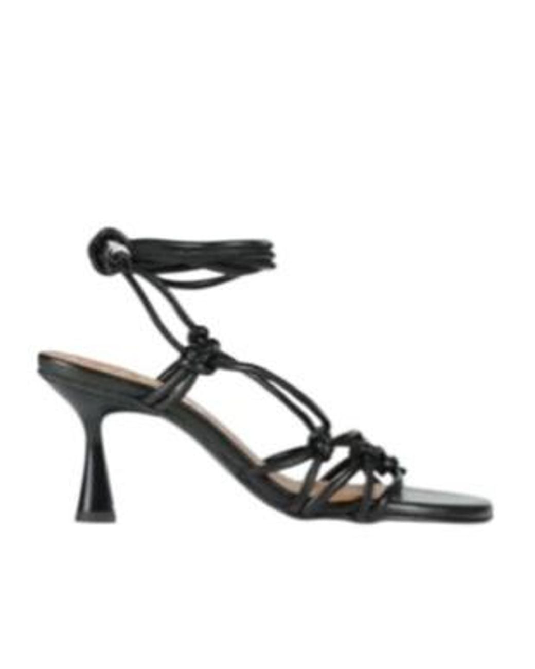 Ganni Black Rhinestone Decorated Sandals
