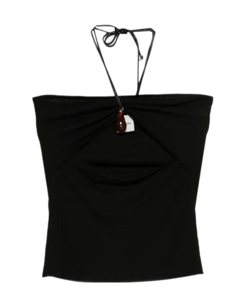 Nanushka Black Shila Cut-Out Bandeau Top
