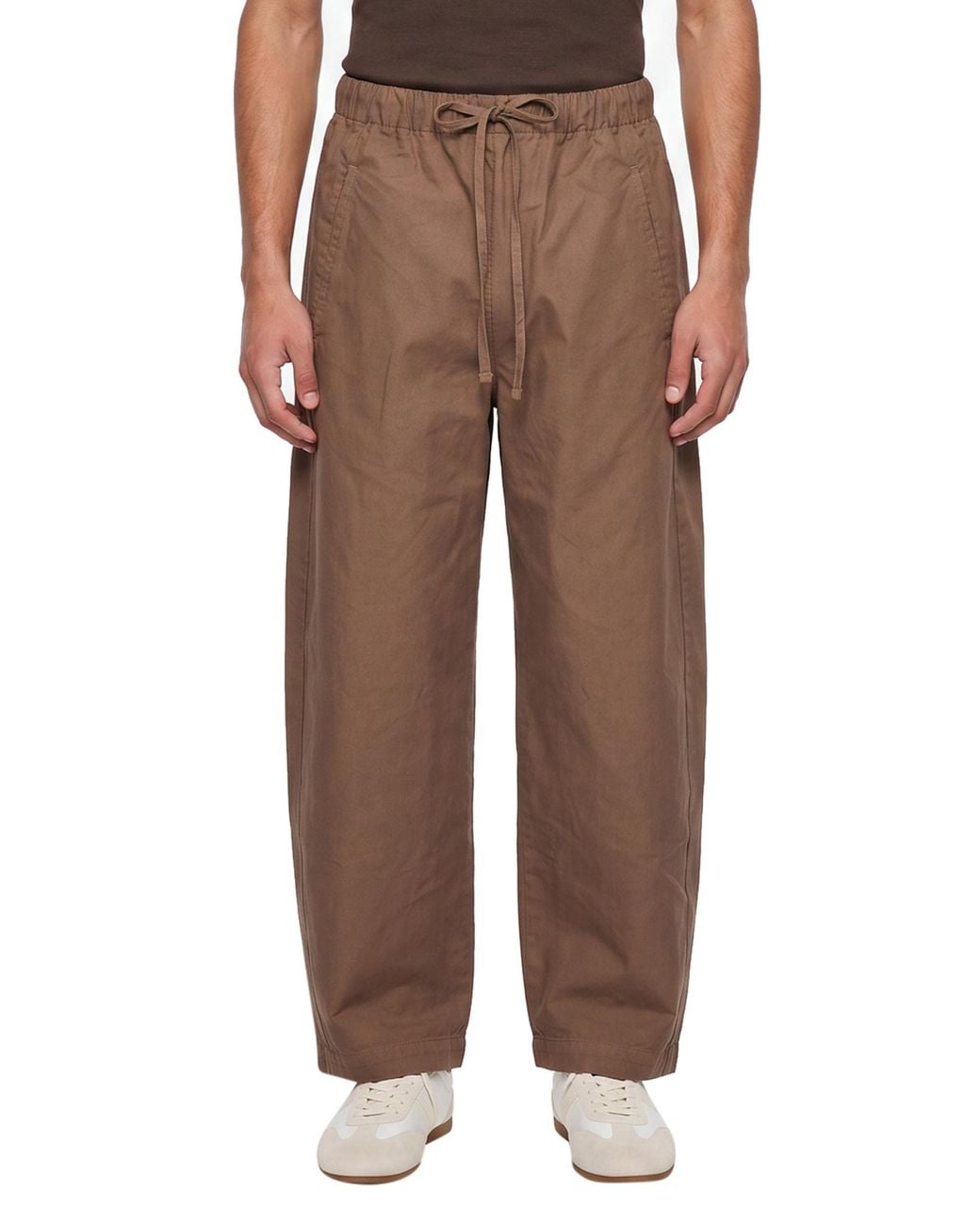 Entire studios Brown Drawstring Lantern-Style Casual Trousers for men