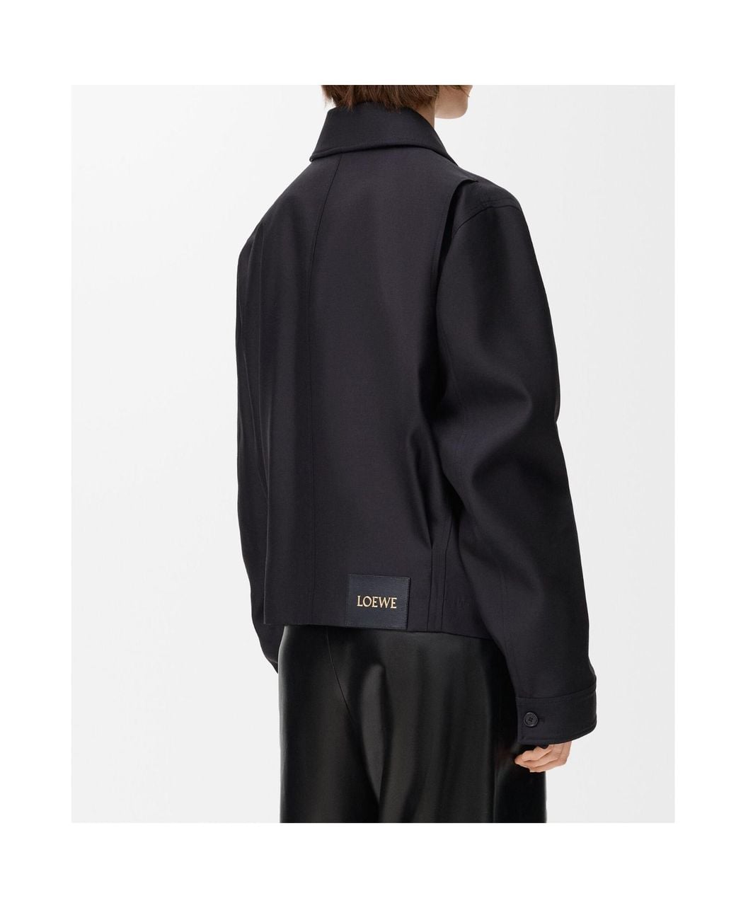 Loewe Black Belted Zip-Up Jacket