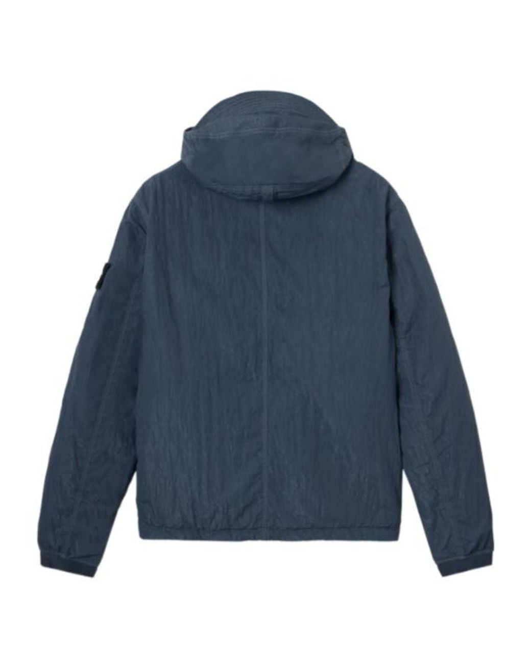Stone Island Blue State Logo-Patch Hooded Jacket for men