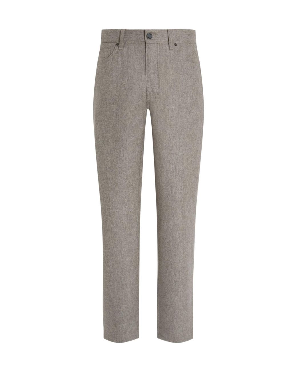 Zegna Gray Roccia Trousers for men
